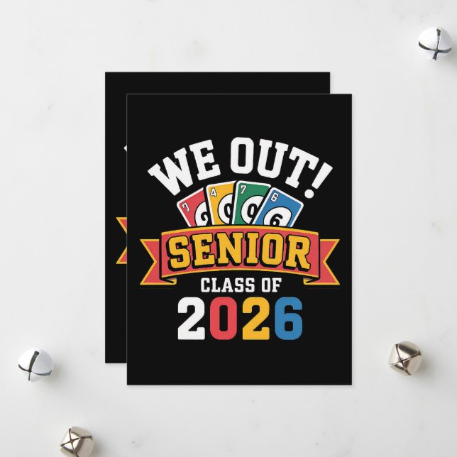 We Out Senior Class Of 2026 Holiday Card (Front/Back In Situ)
