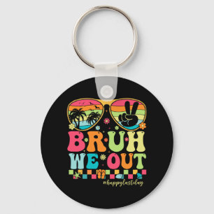 We Out Teachers Happy Last Day Of School Groovy Key Ring