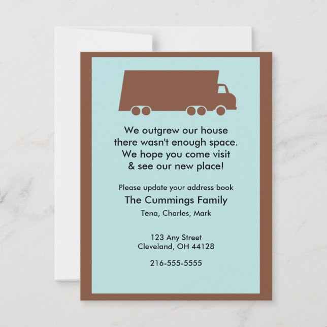 We Outgrew Our House Moving Announcement (Front)