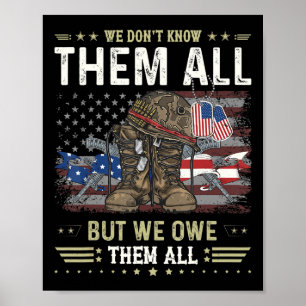 We Owe Them All Partiotic Veterans Day Memorial Da Poster