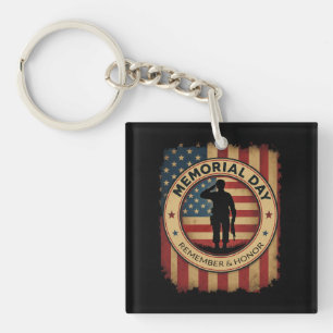 We Owe Them All Patriotic Veterans Day Memorial Key Ring