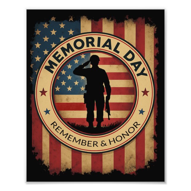We Owe Them All Patriotic Veterans Day Memorial  Photo Print (Front)