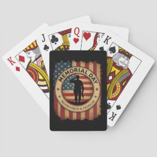 We Owe Them All Patriotic Veterans Day Memorial Playing Cards