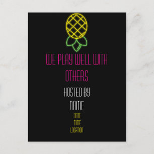 We Play Well With Others Swingers Party Invite Postcard