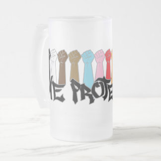 We Protect Us Frosted Glass Beer Mug