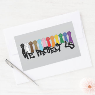 We Protect Us Rectangular Sticker