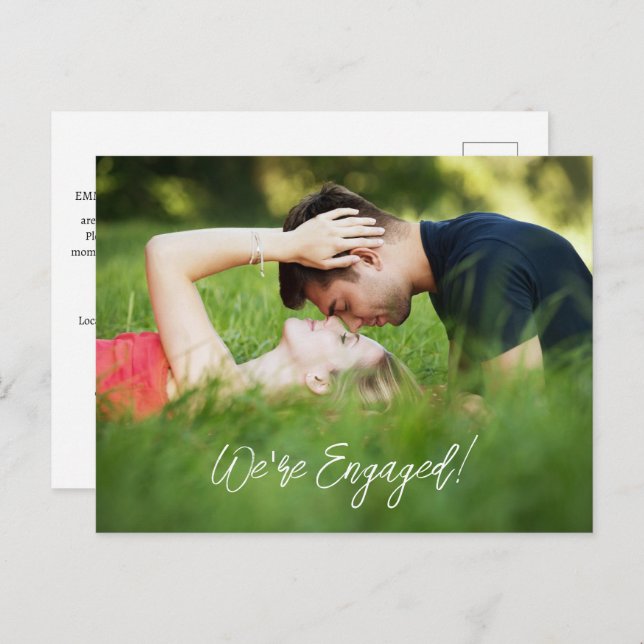 We re Engaged  Invitation Postcard (Front/Back)