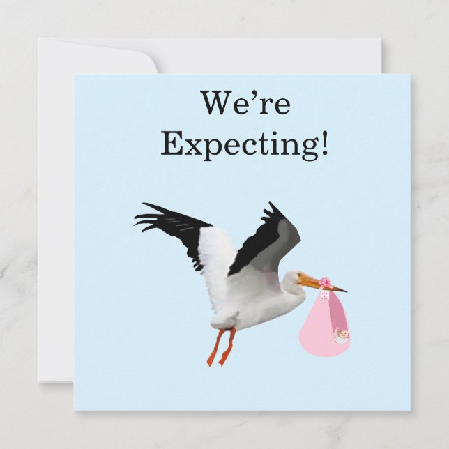 We’re Expecting Pregnancy Announcement Card (Front)