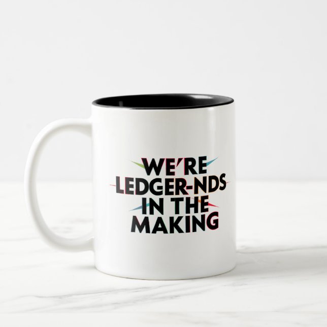 We’re LEDGER-nds In The Making - Accounting Humour Two-Tone Coffee Mug (Left)
