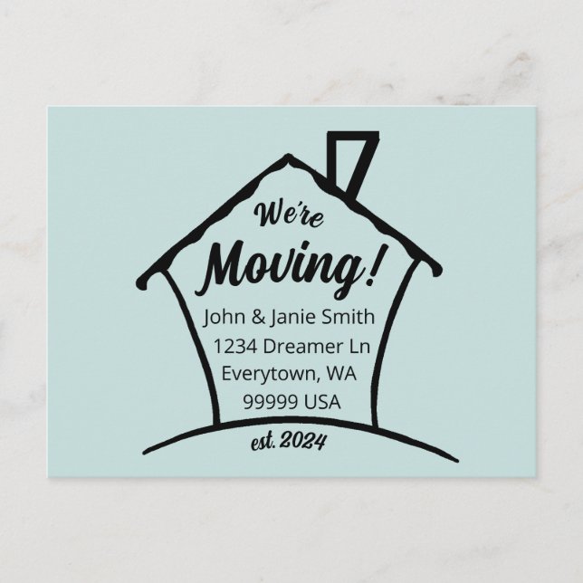 We’re Moving Postcard (Front)