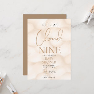 We’re on cloud 9 baby shower invitation