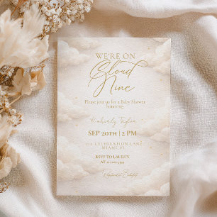 We’re on Cloud Nine Baby Shower Invitation