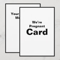 We’re Pregnant Pregnancy Baby Girl Baby Boy Card