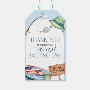 We’re Reel Excited, fishing-themed baby shower Gift Tags