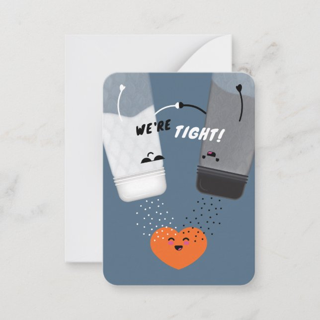 We’re Tight! Salt & Pepper Kids Valentine Card (Front)