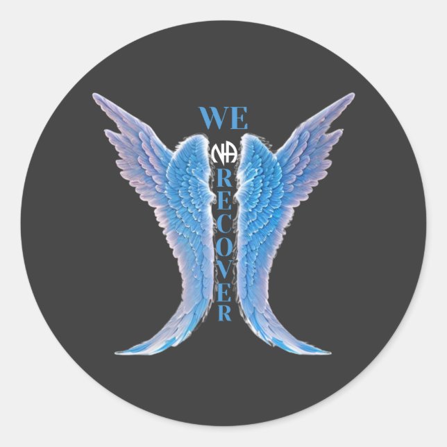 We Recover - NA Narcotics Anonymous Classic Round Sticker (Front)