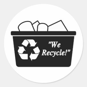 We Recycle Classic Round Sticker