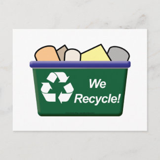 We Recycle! Postcard