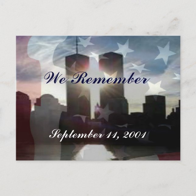 We Remember September 11th Postcard (Front)