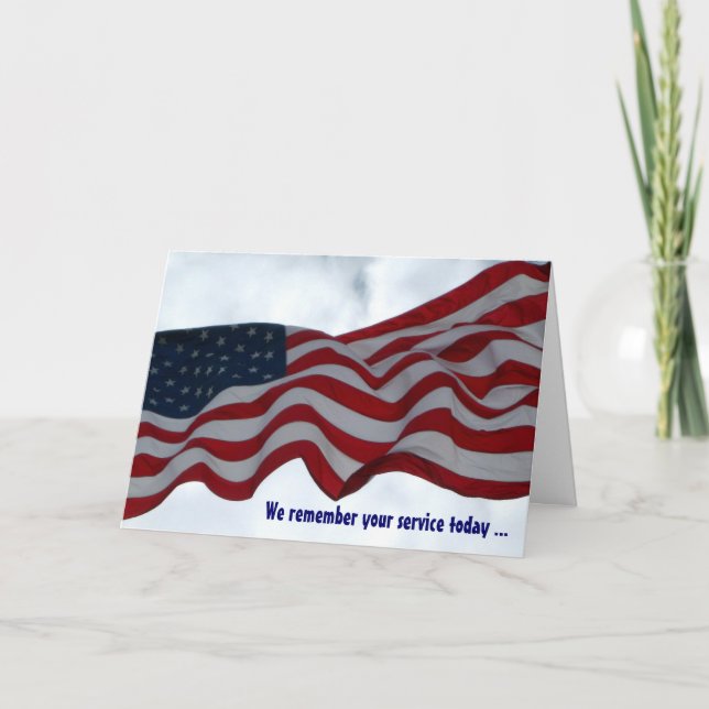We Remember Your Service Veterans Day Card (Front)