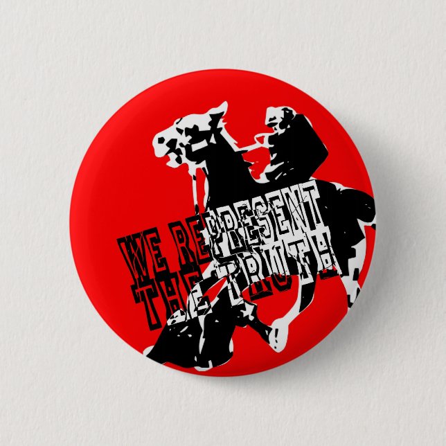 we represent the truth 6 cm round badge (Front)