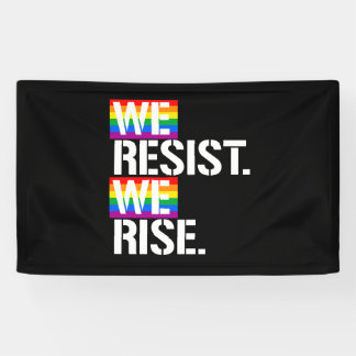 We Resist We Rise - - LGBTQ Rights - - Banner