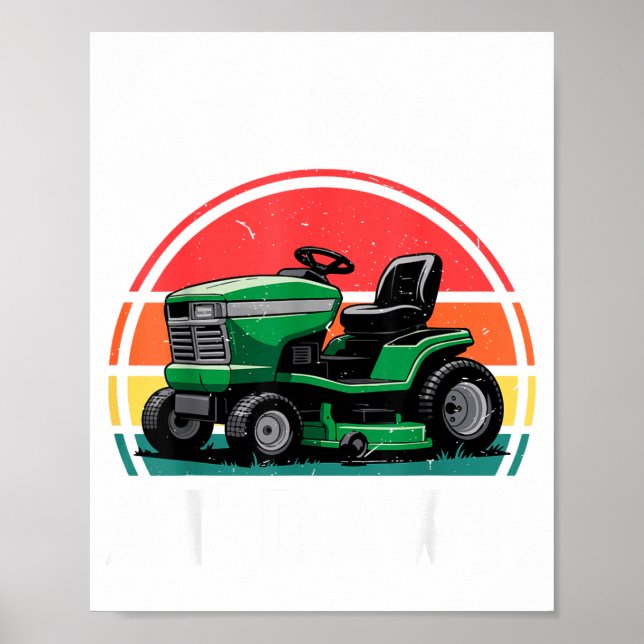 We Ride At Dawn Riding Lawn Mower Toddler Funny Mo Poster (Front)