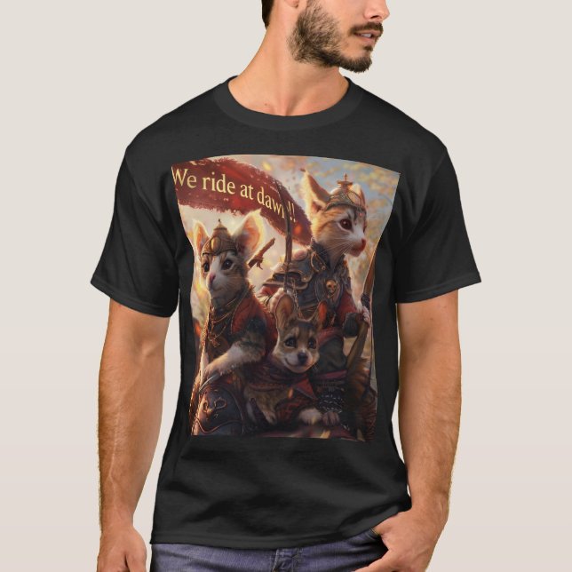 We Ride at Dawn-Warrior Cats Digital Art T-Shirt (Front)