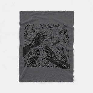 We Rise By Lifting Others Insrational Retro Motiva Fleece Blanket