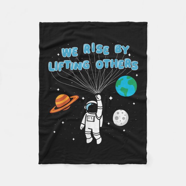 We Rise By Lifting Others Motivational Quote Insra Fleece Blanket (Front)