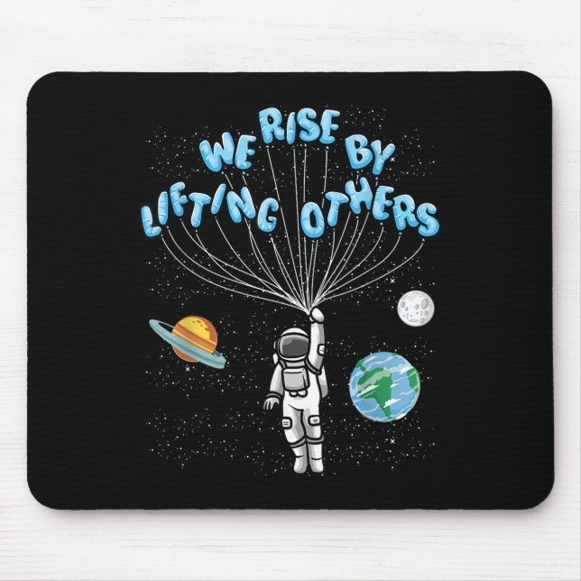 We Rise Motivational Quote - Clic Fit, Short Sleev Mouse Mat (Front)
