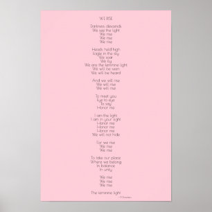 We Rise Poem Poster