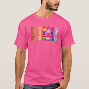 We Rise Together Black Pride Blm Lgbt Raised Fist  T-Shirt