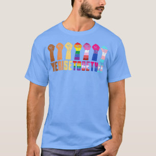 We Rise Together Black Pride BLM LGBT Raised Fist  T-Shirt
