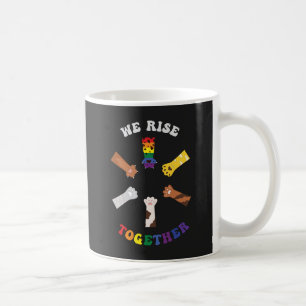 We Rise Together Paw Print Diversity Unity Coffee Mug