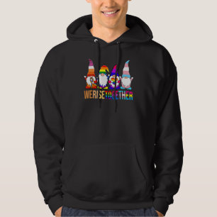 We Rise Together Pride Ally Gnome Lgbt Flag Gay Pr Hoodie