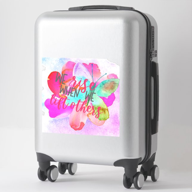 We Rise When We Lift Others butterfly wall sticker (Suitcase)