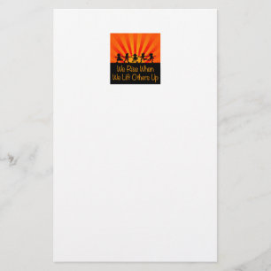 We Rise When We Lift Others Up Stationery