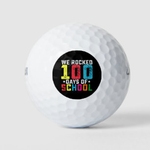 We Rocked 100 Days of School Teacher Student Golf Balls