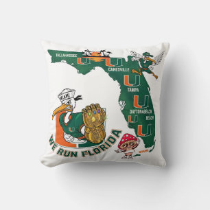 We Run Florida Football Fan Gameday Graphic Cushion