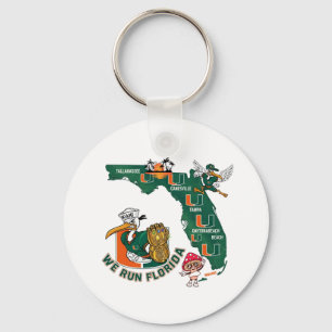 We Run Florida Football Fan Gameday Graphic Key Ring
