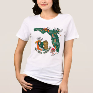 We Run Florida Football Fan Gameday Graphic Tri-Blend Shirt