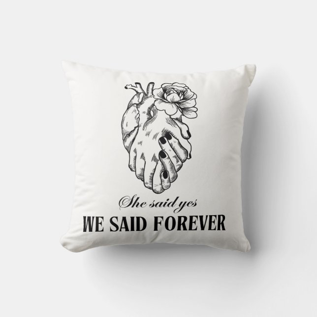 We Said Forever Pillow – Couples Gift (Front)