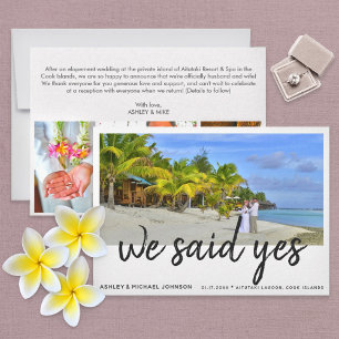 We Said Yes   4 Photo Wedding Announcement