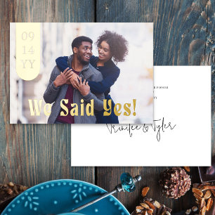 We Said Yes Full Bleed Photo Wedding Save the Date