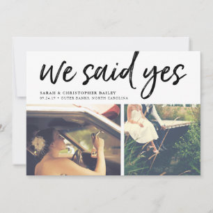 We Said Yes   Photo Wedding Announcement