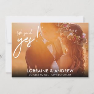 We Said Yes Photo Wedding Reception Invitation
