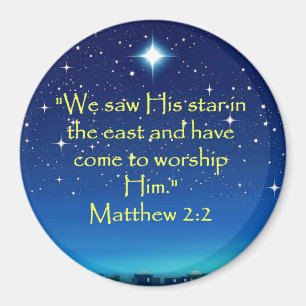We Saw His Star Scripture Christmas Magnet