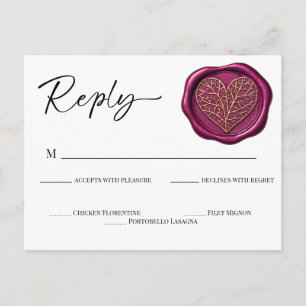 We Seal the Deal Vintage Wax Seal RSVP Rep Postcard