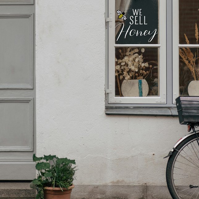 We Sell Honey Bee Apiary Promotional Window Cling (Creator Uploaded)